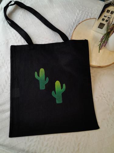 Plátěná taška kaktus