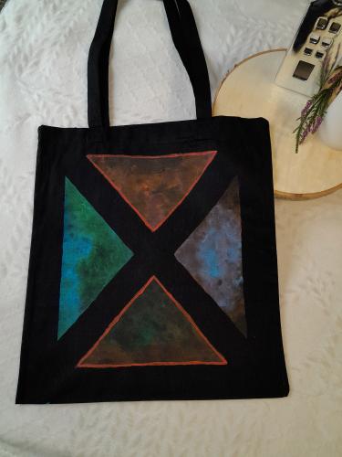 Plátěná taška trojúhelníky 1