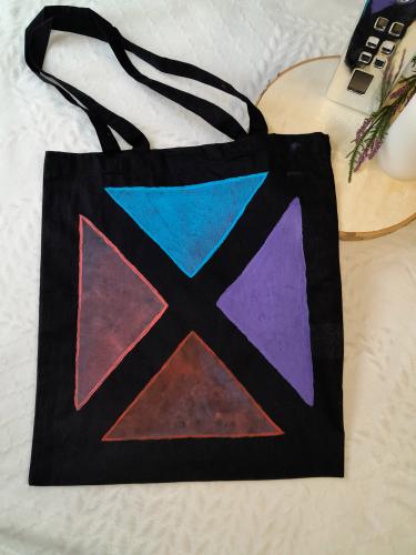 Plátěná taška trojúhelníky 2