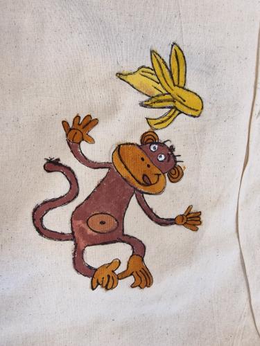 Opička, malá taška s krátkými uchy