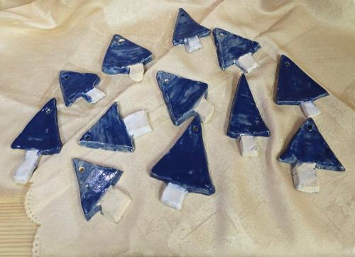 Ozdoby modré stromečky 