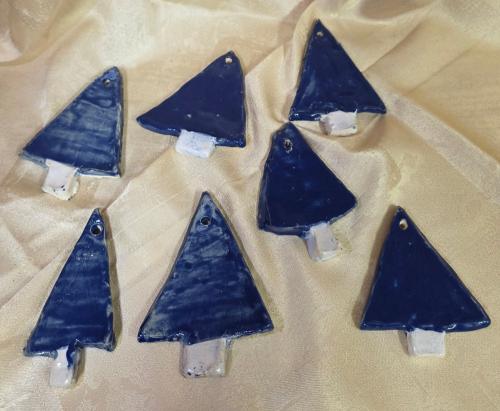 Ozdoby modré stromečky 