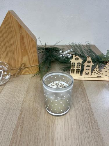 Svíčka palmový vosk bez vůně - sušená levandule (velká)