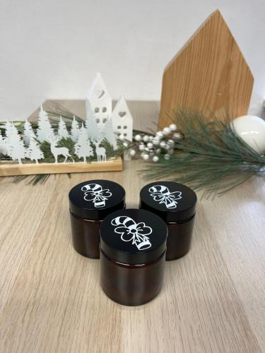 Svíčka s palmovým voskem 120 ml bez vůně (vánoční hole)