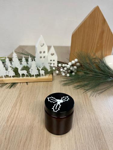 Svíčka s palmovým voskem 120 ml - vanilka (jmelí)