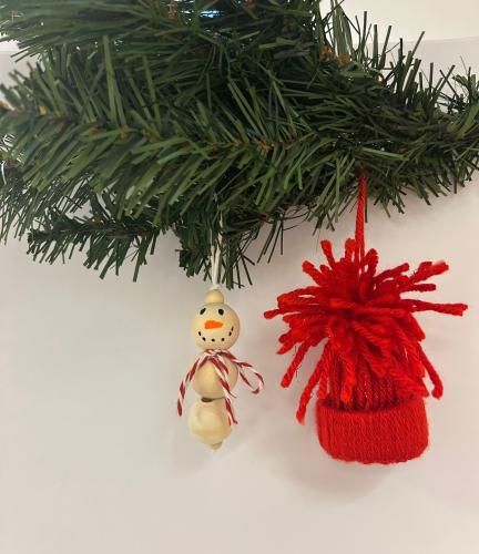 Vánoční ozdoby sada - sněhulák, čepička