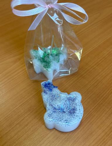 Vánoční svíčka- sněhulák