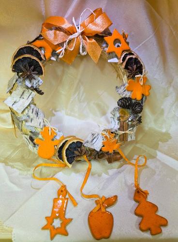 Věnec bříza, oranžový