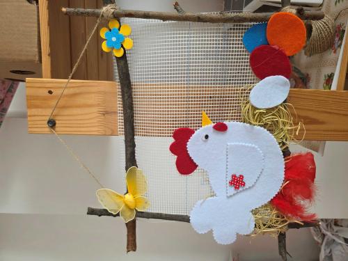 Obraz slepička, filc