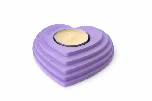 Svícen srdce/květ se svíčkou