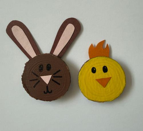 Velikonoční magnetky sada-kuřátko a zajíček