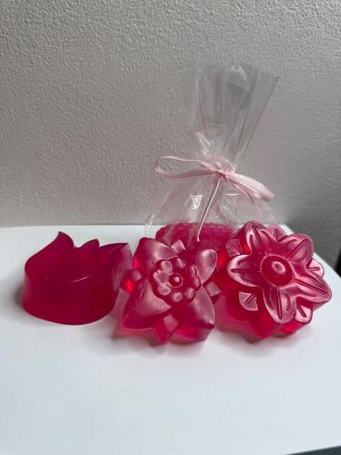 Velikonoční mýdlo-jarní květiny mix- růžová barva